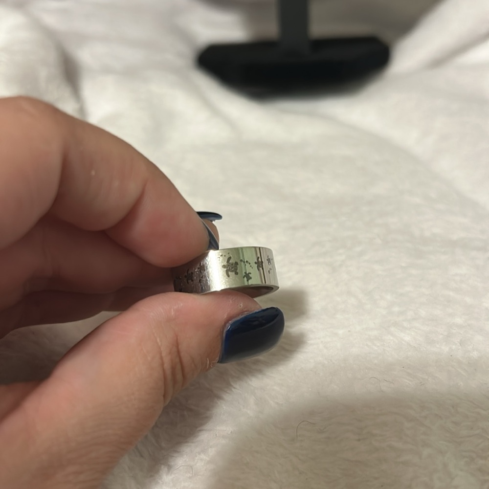 Silver Turtle Wide Ring Size 8 - image 2